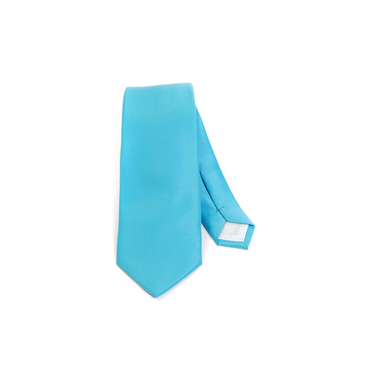 SY-2501-tq11-SPST-Turquoise-PolySolidSlimTie-57X2.75-Retail$7.48