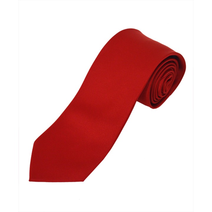 SY-ACSY-39-SPT-Red-SolidPolyesterTie-57X3.25-Retail$7.48
