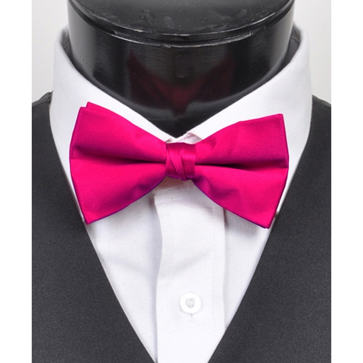 SY-BT-13028-NeonPink-Men'sBowTies2.5'PolySatinBanded-Retail$5.82