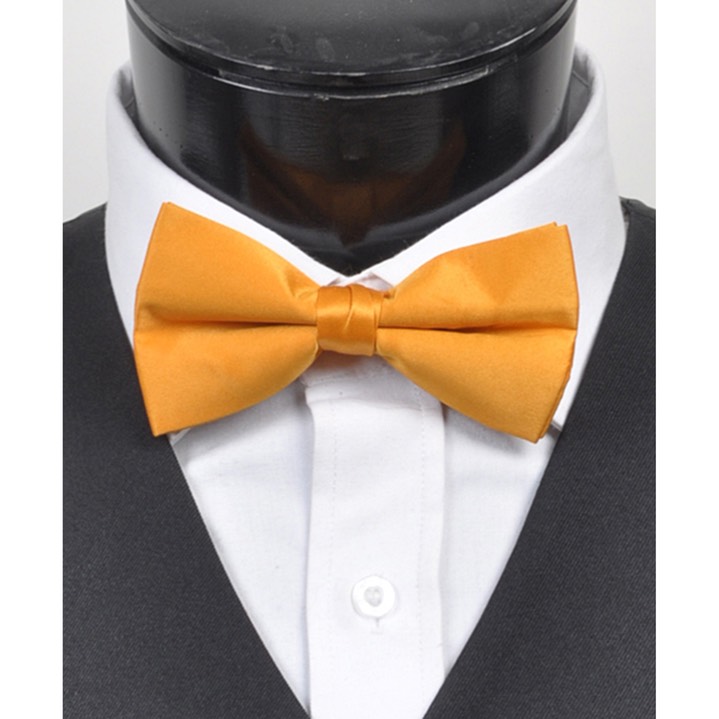 SY-BTC-17015-Gold-Men's2.5'PolySatinBandedClipOnBowTies-Retail$5.82