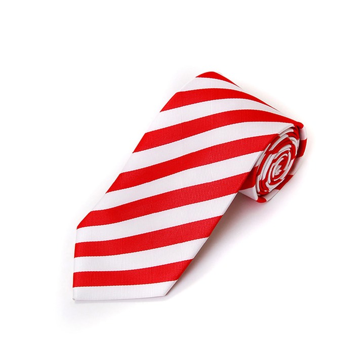 SY-PWC-240-20-Red&White-MicrofiberPolyWovenCollegeTie-Retail$9.65