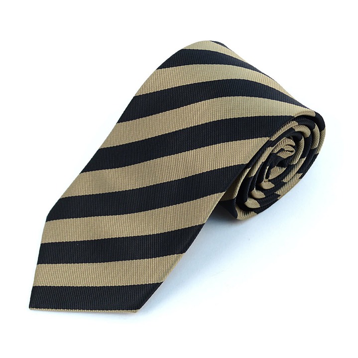 SY-PWC-240-22-Taupe&Black-MicrofiberPolyWovenCollegeTie-Retail$9.65