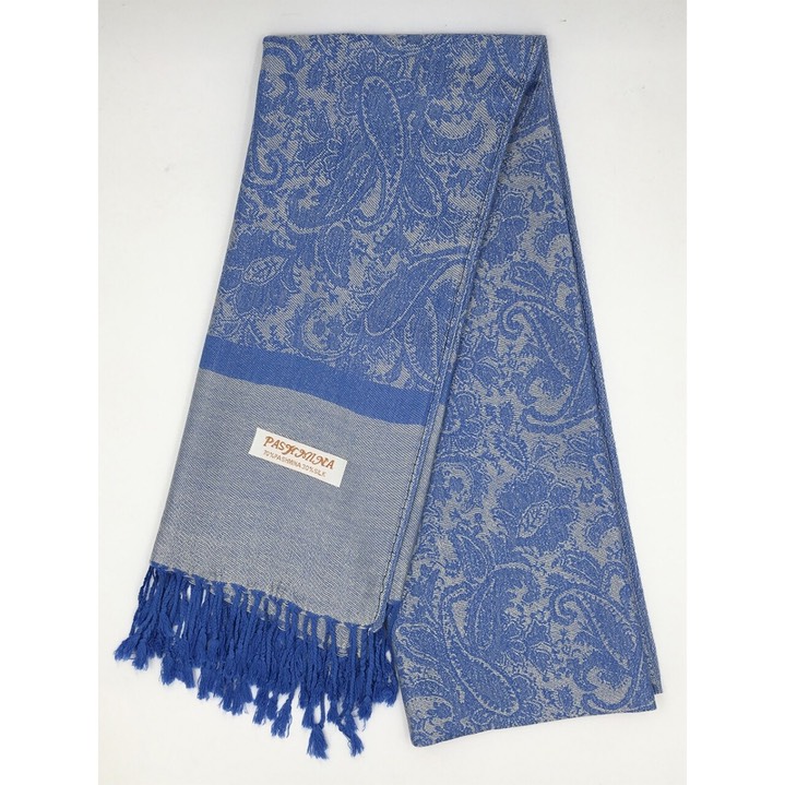 HF-TTPP-50-10-Blue-Silver-TwoTonePaisleyPashmina-68X27-Retail$9.65