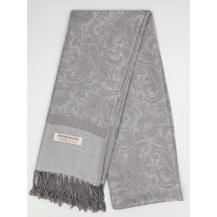 HF-TTPP-50-26-Slate-TwoTonePaisleyPashmina-68X26-Retail$9.65