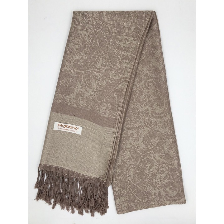 HF-TTPP-50-29-Cedar-Brown-TwoTonePaisleyPashmina-68X27-Retail$9.65