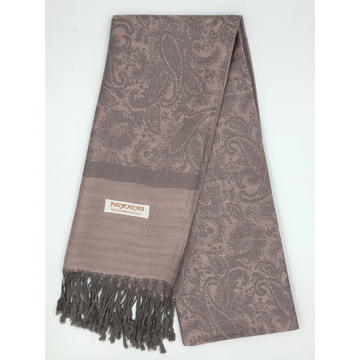 HF-TTPP-50-32-Mink-Grey-TwoTonePaisleyPashmina-68X27-Retail$9.65