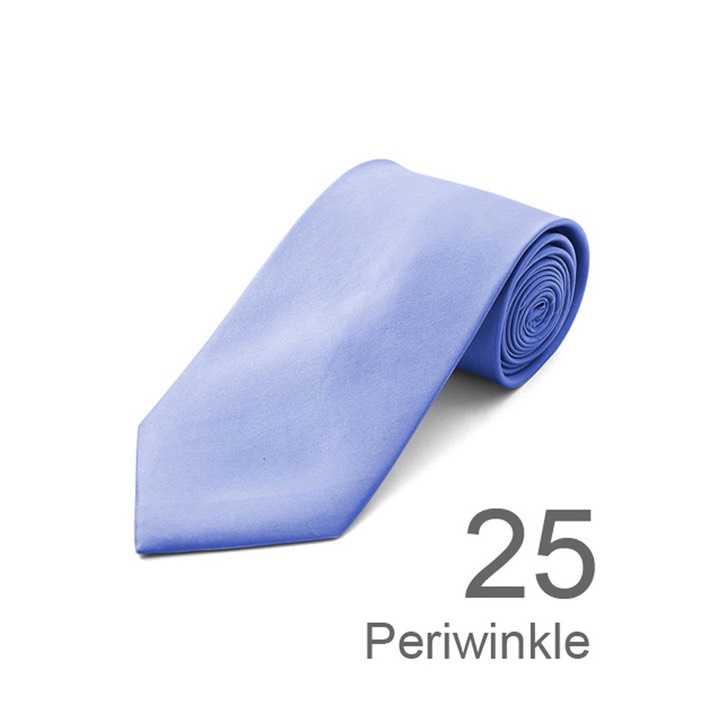 SY-ACSY-25-SPT-Periwinkle-SolidPolyesterTie-57X3.25-Retail$7.48