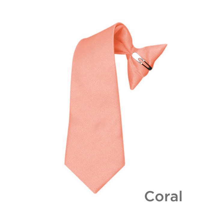 SY-BSC-33023-Coral-Boy'sPolyesterClipOnSolidTie-8in,11in,17in-Retail$8.32