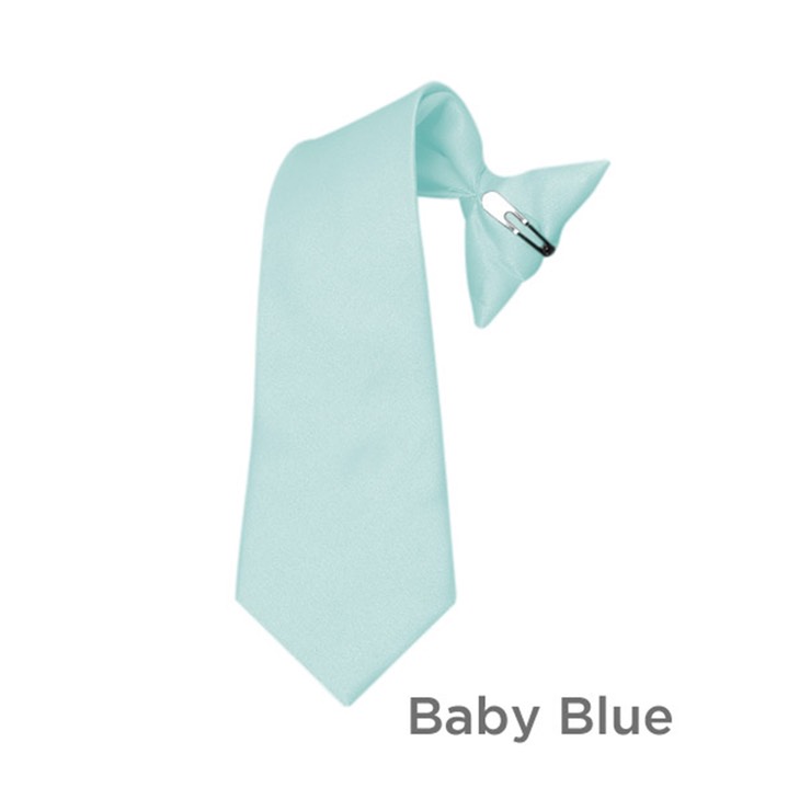 SY-BSC-33034-BabyBlue-Boy'sPolyesterClipOnSolidTie-8in,11in,17in-Retail$8.32