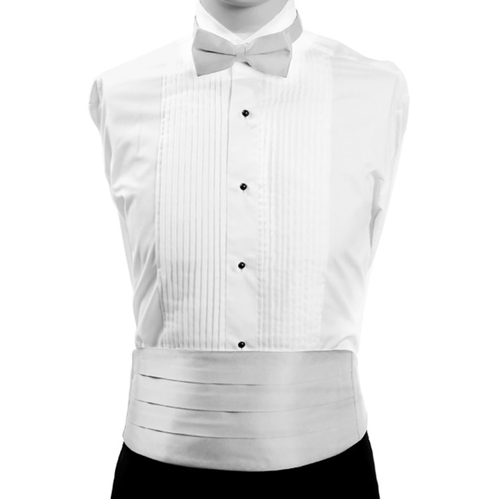 SY-CBBT-130124-Silver-Boy'sPolySatinBowTieandCummerbundSet-Retail$14.98