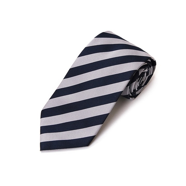 SY-PWC-240-10-Navy&Silver-MicrofiberPolyWovenCollegeTie-Retail$9.65